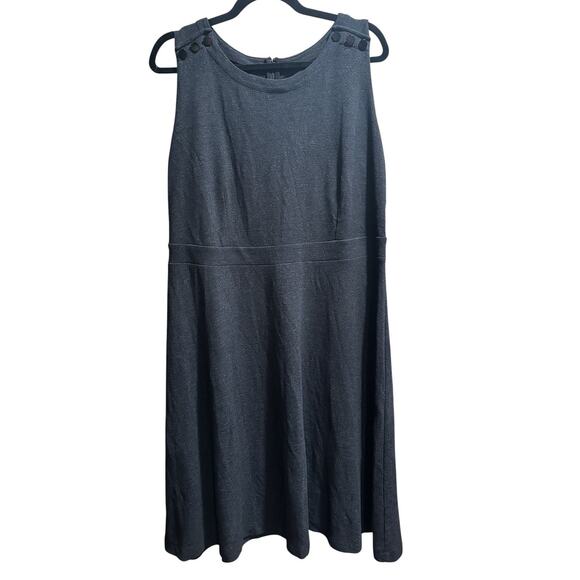 NWR | Loft Plus | Sleeveless Rayon Black Casual Dress | Size 16 Plus - Picture 2 of 5